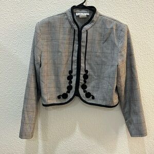 Vintage Lindsey Scott Houndstooth Cropped Jacket 12
